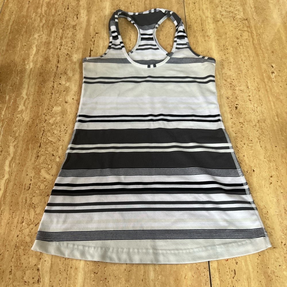 Lululemon Like New Striped Racerback Tank Top